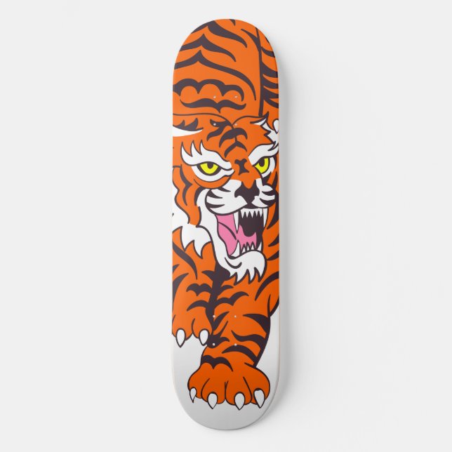 Skateboard Orange Tiger (Front)