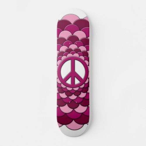 Skateboard Peace Flower of Life Pink Skateboard