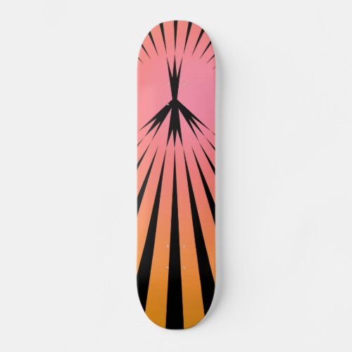 Skateboard Peace Starburst Pink   Gold Blend Skateboard Deck