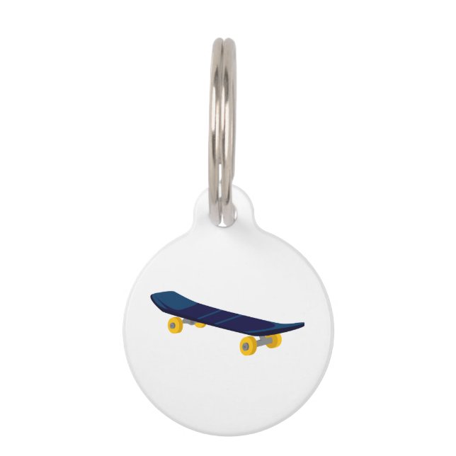 Skateboard Pet ID Tag (Front)