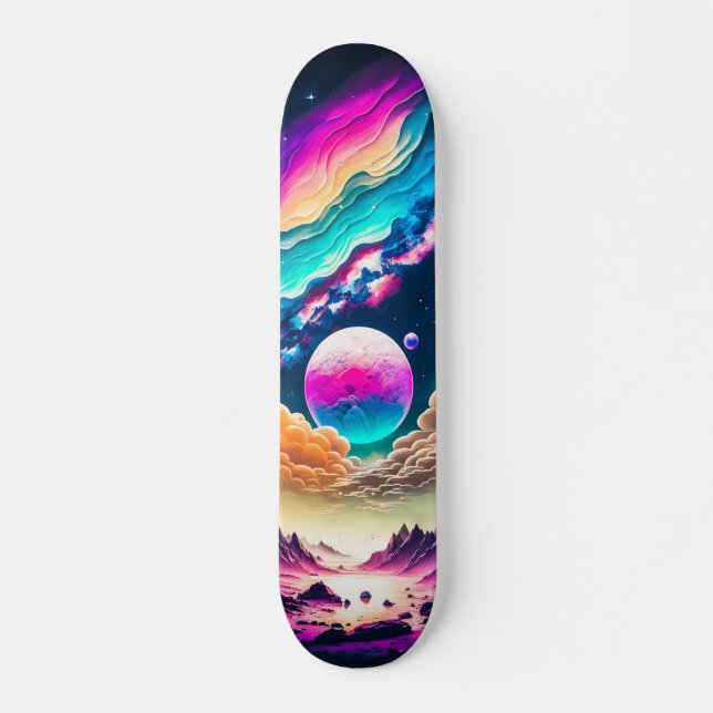 Skateboard Planets and Clouds in the Universe (Front)