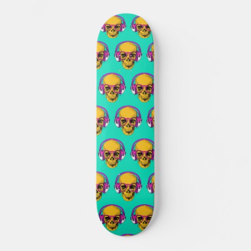 Skateboard _ Pop Art Skull