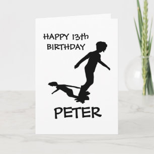 SKATEBOARD Power Slide HAPPY BIRTHDAY Card