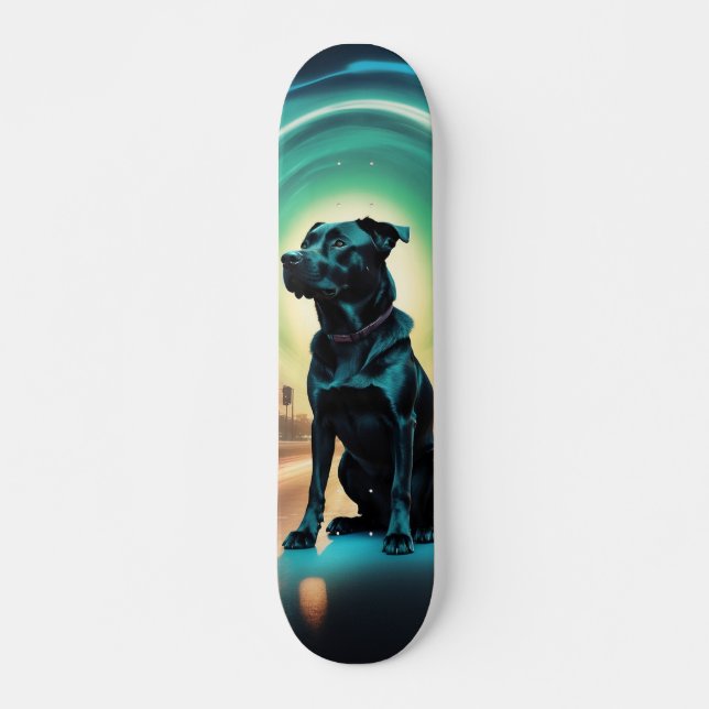 Skateboard Powerful Black Watchdog (Front)