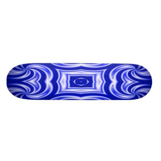 Skateboard: Psychedelic Blue Warp Skateboard Deck