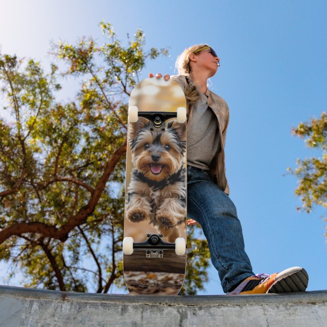 Skateboard Puppy Jumping in the Forest (Outdoor 1)