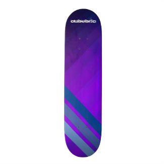 Skateboard Purple Blue Stripes Cubebric