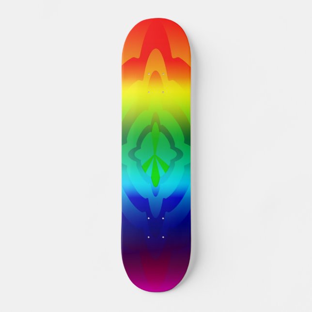 Skateboard, Rainbow Peace Symbol Skateboard Deck (Front)