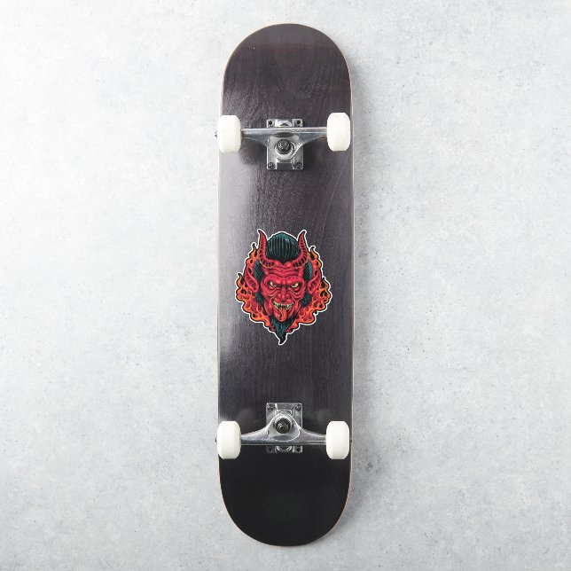 Skateboard Red Devil  Sticker (Skateboard)