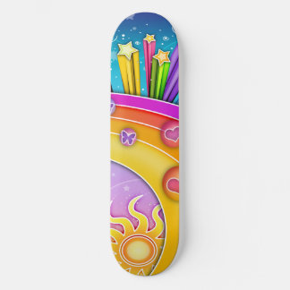 Skateboard - Retro Pop Art Sixties Sky Deck