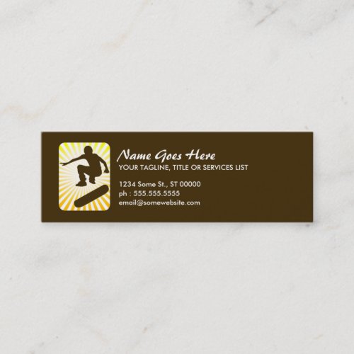 skateboard : retro rays : business card