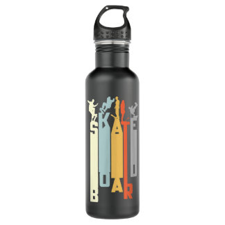 Skateboard Retro Vintage Skateboard Lover Gifts 36 Stainless Steel Water Bottle