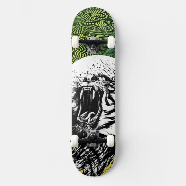 Skateboard ROARING TIGER AND PSYCHEDELICS (Front)