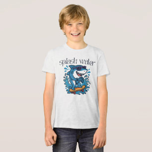 Skateboard Shark – Cool Shark with Sunglasses Ridi Tri-Blend Shirt