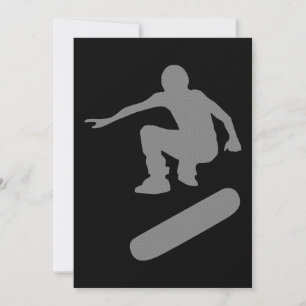 skateboard silhouette invitation