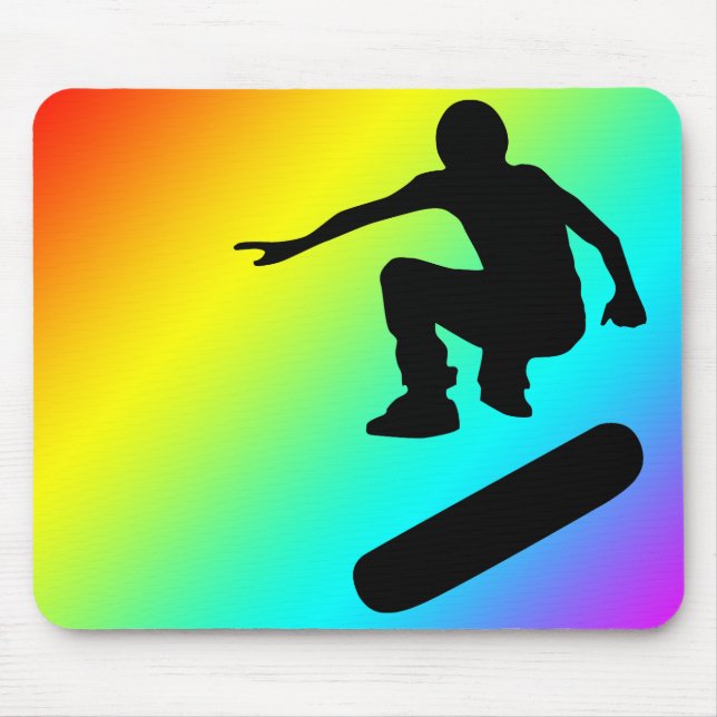 skateboard. silhouettes. mouse pad (Front)