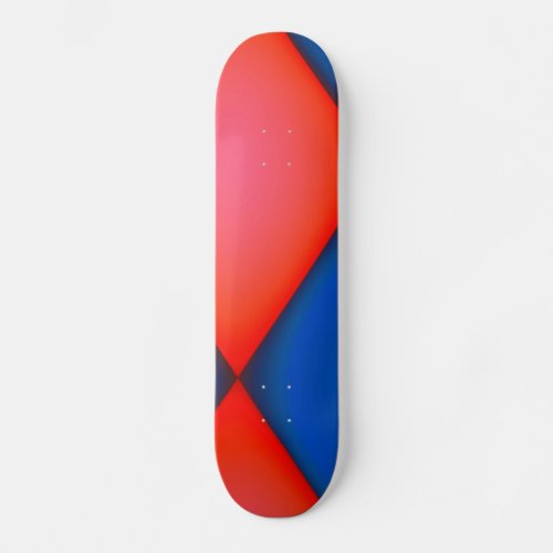 Skateboard Simple Argyle Red  Blue Skateboard