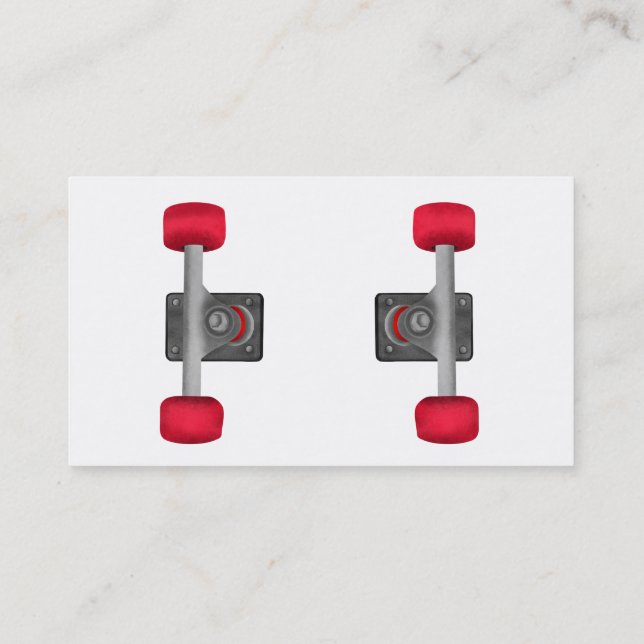 SkateBoard Skate Shop Trucks and Wheels Business Card (Back)