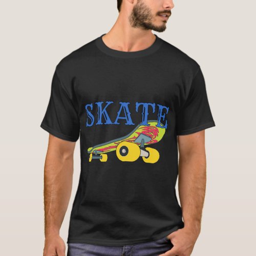 Skateboard Skate Skateboarding Rad Skater Retro Bo T_Shirt