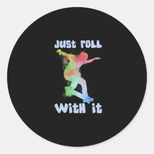 Skateboard Skateboarder - Skateboarding Skater Classic Round Sticker