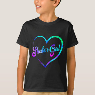 Skateboard Skater Girl Heart T-Shirt