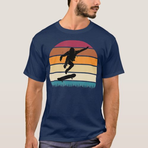Skateboard Skater Retro Skateboarding Gift Boys T_Shirt