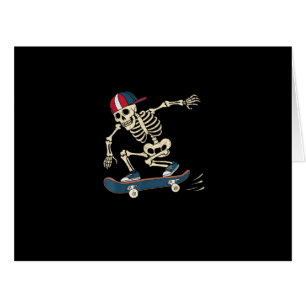 Skateboard Skeleton Halloween Skateboarding Skater Cards