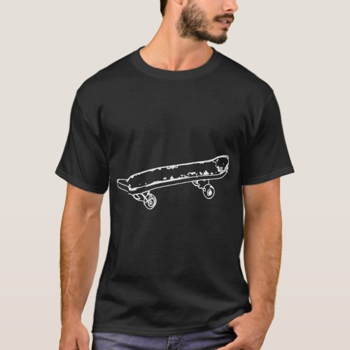 Skateboard Sketch Skater Skateboarder T_Shirt