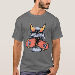 Skateboard Skull Tee Boys Teens Street Wear Gift