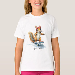 Skateboard Squirrel Girl T-Shirt