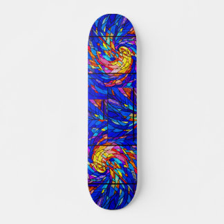 Skateboard-Stained Glass-J&R Lamb Studios 3 Skateboard Deck
