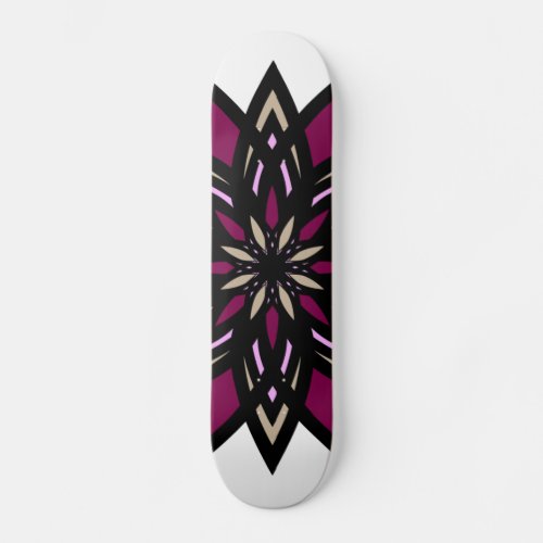 Skateboard Star Flower Purple Green Pink Skateboard