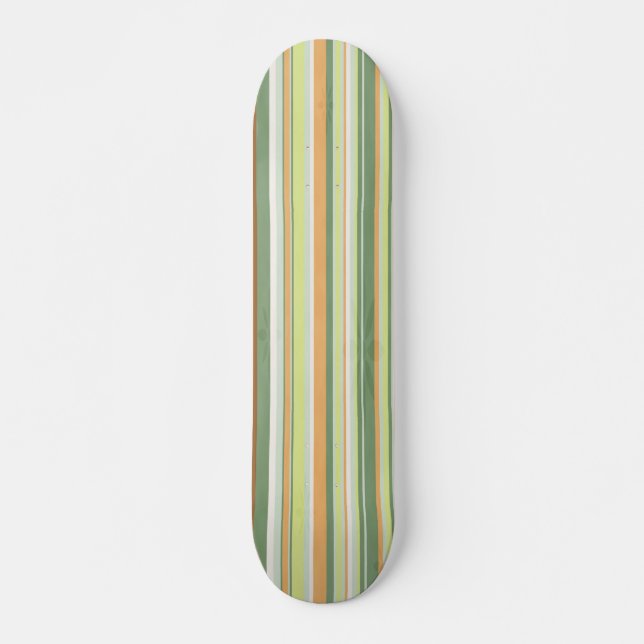 Skateboard striped surfboard style customizeable deck (Front)