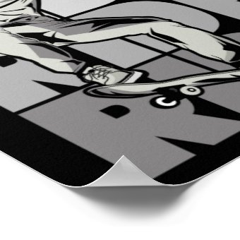 Skateboard Stunt Boys Skateboarding Poster Zazzle