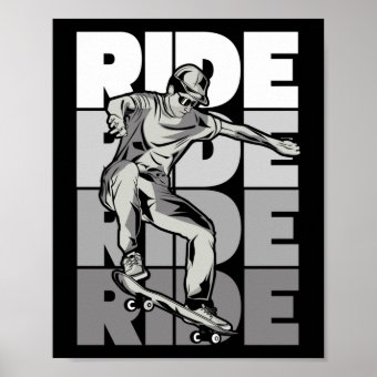 Skateboard Stunt Boys Skateboarding Poster Zazzle