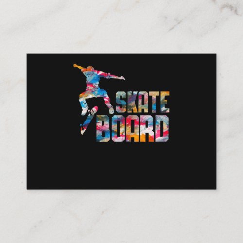 Skateboard Stunt Jump Boys Skateboarding Business Card