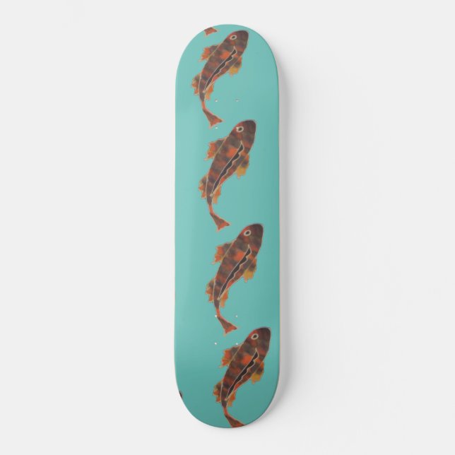 Skateboard - Swimming Koi  (Front)