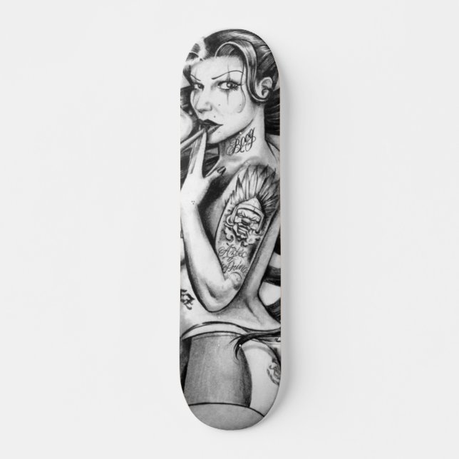 skateboard tattoo girls deck (Front)