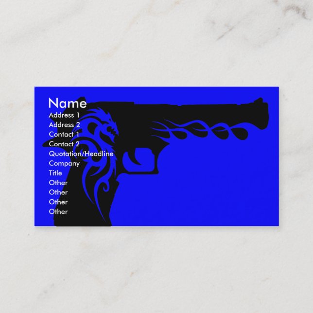 skateboard template 4, guns template 2, Name, A... Business Card (Front)