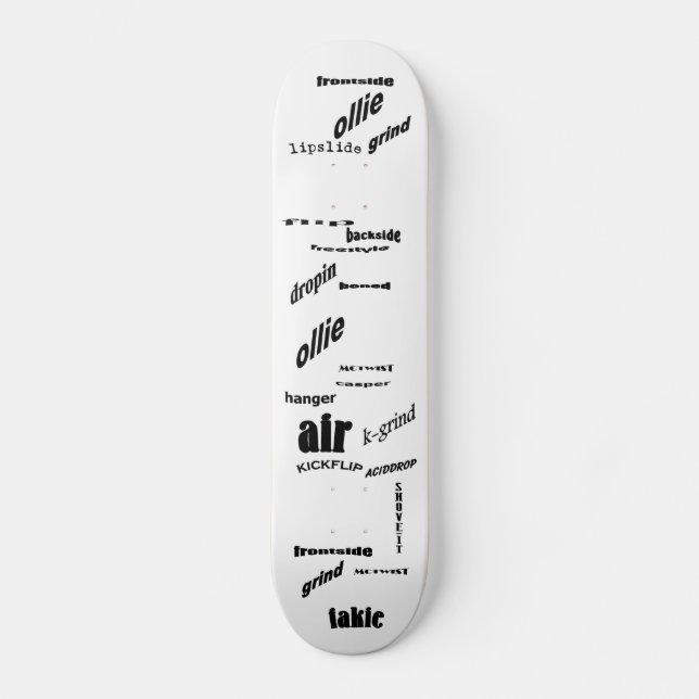Skateboard Terms Deck (Front)