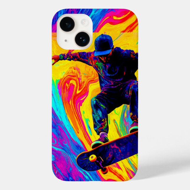 Skateboard Through Colors Case-Mate iPhone Case (Back)