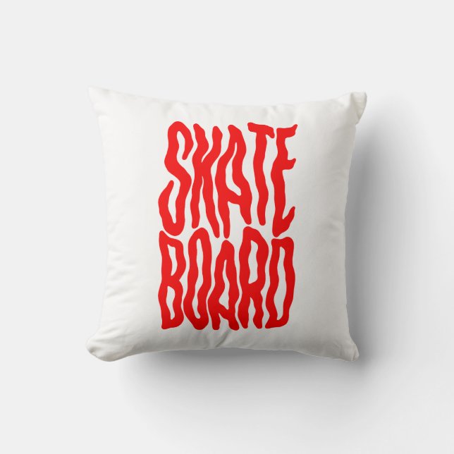 Skateboard Throw Pillow (Front)