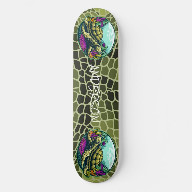 skateboard Turtle Shell Under Water (Front)