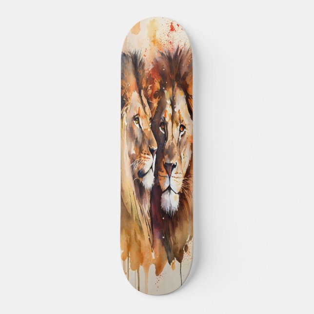 Skateboard two lions (Front)