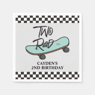 Skateboard Two Rad 2nd Birthday Napkins