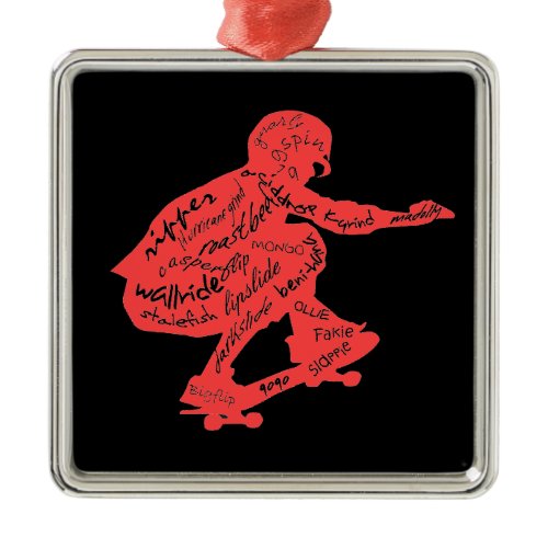 Skateboard Typography - Xmas Ornament