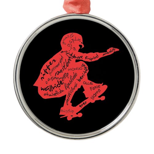 Skateboard Typography - Xmas Ornament