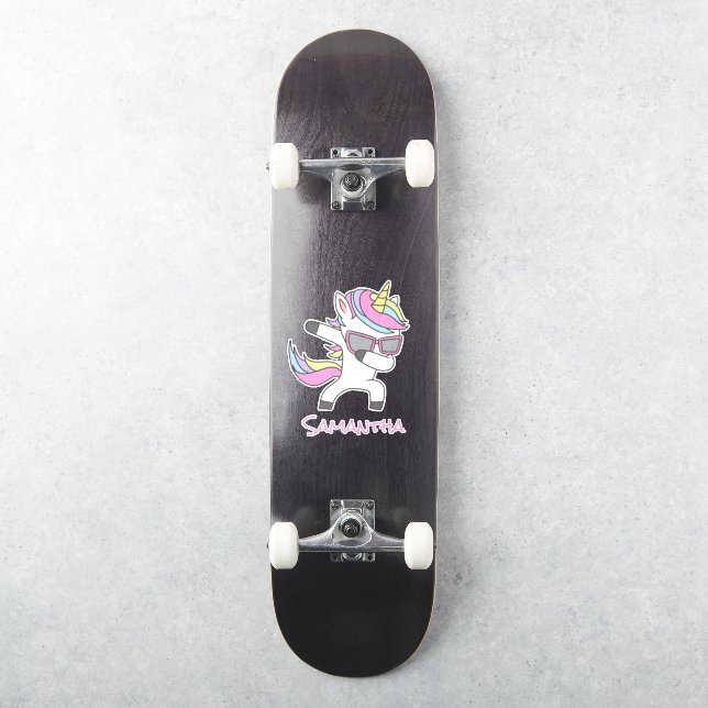 Skateboard Unicorn Cool Rainbow  Sticker (Skateboard)