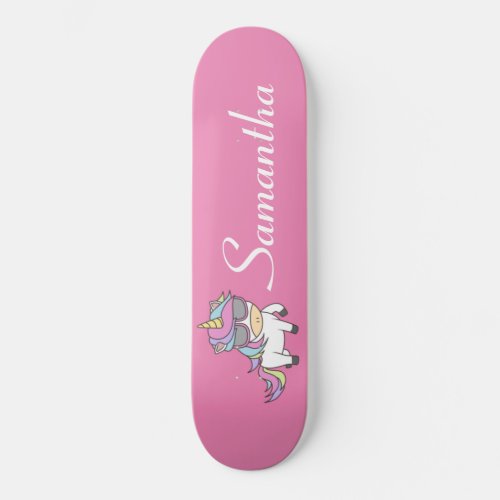 Skateboard  Unicorn   Pink Glitter Skateboard
