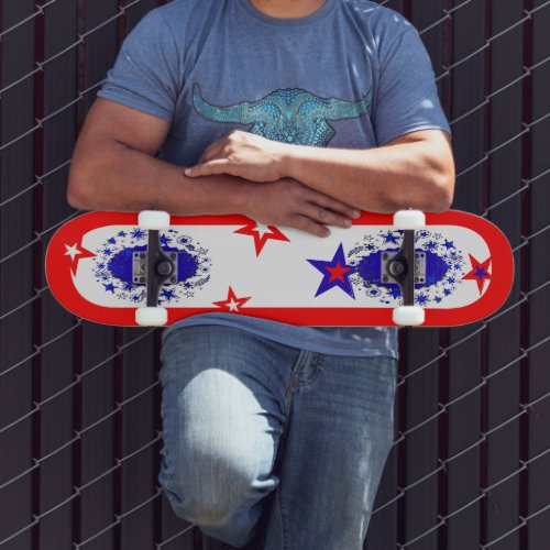 Skateboard usa red white blue 